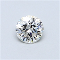 Natural Diamond 0.44 Carats, Round with Excellent Cut, H Color, VVS1 Clarity and Certified by GIA