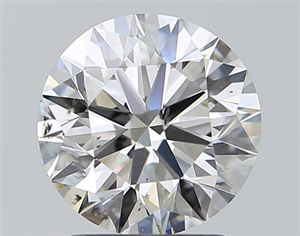 Picture of Natural Diamond 2.01 Carats, Round with Excellent Cut, I Color, SI1 Clarity and Certified by GIA