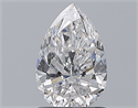 Natural Diamond 1.02 Carats, Pear with  Cut, D Color, SI2 Clarity and Certified by IGI