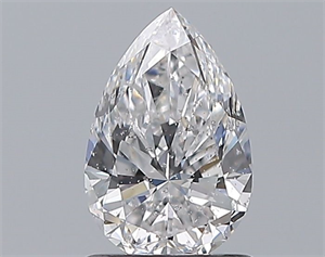 Picture of Natural Diamond 1.02 Carats, Pear with  Cut, D Color, SI2 Clarity and Certified by IGI