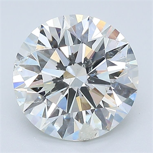 Picture of Natural Diamond 2.54 Carats, Round with Excellent Cut, I Color, I1 Clarity and Certified by GIA