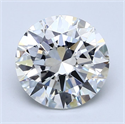 Natural Diamond 2.50 Carats, Round with Excellent Cut, G Color, VVS1 Clarity and Certified by GIA