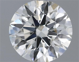 Picture of Natural Diamond 0.41 Carats, Round with Excellent Cut, I Color, VS1 Clarity and Certified by IGI