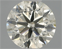 Natural Diamond 0.41 Carats, Round with Very Good Cut, J Color, SI2 Clarity and Certified by IGI