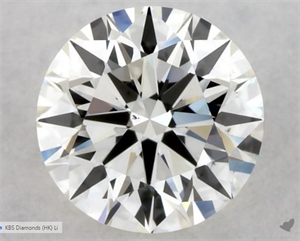 Picture of Natural Diamond 0.40 Carats, Round with Excellent Cut, I Color, VS2 Clarity and Certified by GIA