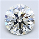 Natural Diamond 2.20 Carats, Round with Excellent Cut, J Color, VVS1 Clarity and Certified by GIA