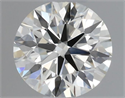 Natural Diamond 0.41 Carats, Round with Excellent Cut, I Color, VVS2 Clarity and Certified by IGI