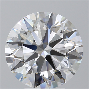 Picture of Natural Diamond 4.01 Carats, Round with Excellent Cut, E Color, VS2 Clarity and Certified by GIA