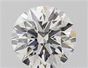 Natural Diamond 0.44 Carats, Round with Excellent Cut, F Color, SI1 Clarity and Certified by GIA