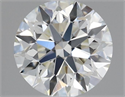 Natural Diamond 0.43 Carats, Round with Excellent Cut, H Color, VS1 Clarity and Certified by IGI