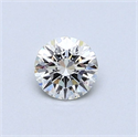 Natural Diamond 0.43 Carats, Round with Excellent Cut, H Color, VS2 Clarity and Certified by GIA