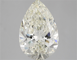 Picture of Natural Diamond 3.84 Carats, Pear with  Cut, K Color, IF Clarity and Certified by IGI