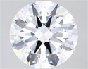 Natural Diamond 2.01 Carats, Round with Excellent Cut, D Color, VVS2 Clarity and Certified by GIA