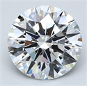 Natural Diamond 3.27 Carats, Round with Excellent Cut, E Color, VVS2 Clarity and Certified by GIA