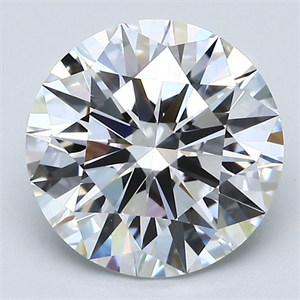 Picture of Natural Diamond 3.27 Carats, Round with Excellent Cut, E Color, VVS2 Clarity and Certified by GIA