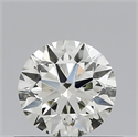 Natural Diamond 0.58 Carats, Round with Excellent Cut, I Color, VVS2 Clarity and Certified by IGI