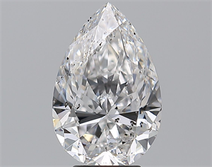 Picture of Natural Diamond 4.01 Carats, Pear with  Cut, E Color, SI2 Clarity and Certified by GIA