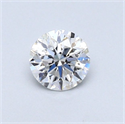 Natural Diamond 0.42 Carats, Round with Very Good Cut, D Color, SI1 Clarity and Certified by GIA