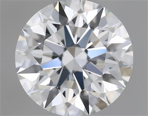 Picture of Natural Diamond 0.43 Carats, Round with Excellent Cut, E Color, VVS2 Clarity and Certified by GIA