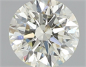 Natural Diamond 0.42 Carats, Round with Excellent Cut, J Color, SI1 Clarity and Certified by IGI