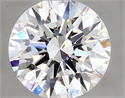 Natural Diamond 0.43 Carats, Round with Excellent Cut, F Color, SI1 Clarity and Certified by GIA