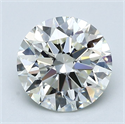 Natural Diamond 1.90 Carats, Round with Excellent Cut, J Color, VVS2 Clarity and Certified by GIA