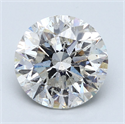 Natural Diamond 5.02 Carats, Round with Excellent Cut, H Color, SI2 Clarity and Certified by IGI