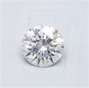 Natural Diamond 0.52 Carats, Round with Excellent Cut, E Color, I1 Clarity and Certified by GIA