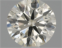 Natural Diamond 0.53 Carats, Round with Excellent Cut, J Color, VS2 Clarity and Certified by IGI