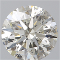 Natural Diamond 0.61 Carats, Round with Excellent Cut, J Color, SI1 Clarity and Certified by GIA