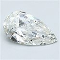 Natural Diamond 1.70 Carats, Pear with  Cut, I Color, VVS1 Clarity and Certified by GIA