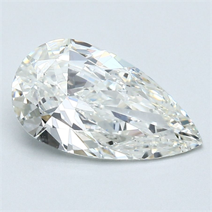 Picture of Natural Diamond 1.70 Carats, Pear with  Cut, I Color, VVS1 Clarity and Certified by GIA