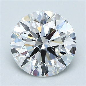 Picture of Natural Diamond 1.40 Carats, Round with Excellent Cut, E Color, VVS1 Clarity and Certified by GIA