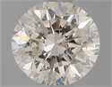 Natural Diamond 0.69 Carats, Round with Good Cut, J Color, I1 Clarity and Certified by IGI