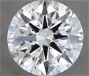 Natural Diamond 1.70 Carats, Round with Excellent Cut, F Color, VVS2 Clarity and Certified by GIA