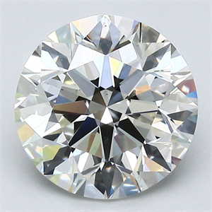 Picture of Natural Diamond 2.50 Carats, Round with Excellent Cut, J Color, SI1 Clarity and Certified by GIA