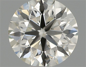 Picture of Natural Diamond 0.53 Carats, Round with Excellent Cut, I Color, VS2 Clarity and Certified by IGI