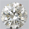 Natural Diamond 4.15 Carats, Round with Excellent Cut, J Color, SI2 Clarity and Certified by IGI