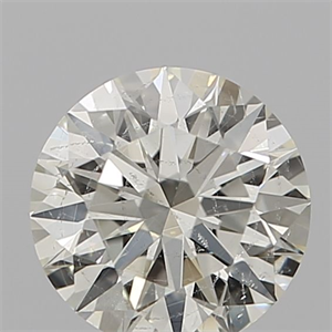 Picture of Natural Diamond 0.53 Carats, Round with Excellent Cut, J Color, SI2 Clarity and Certified by IGI