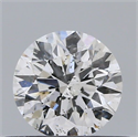 Natural Diamond 0.41 Carats, Round with Excellent Cut, F Color, SI2 Clarity and Certified by GIA