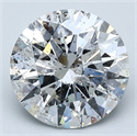 Natural Diamond 3.01 Carats, Round with Excellent Cut, F Color, I1 Clarity and Certified by GIA