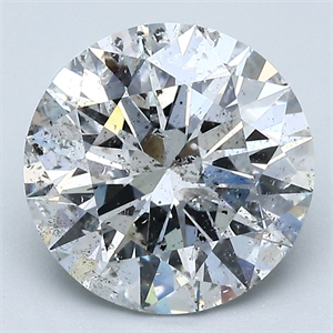 Picture of Natural Diamond 3.01 Carats, Round with Excellent Cut, F Color, I1 Clarity and Certified by GIA