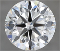 Natural Diamond 1.70 Carats, Round with Excellent Cut, G Color, IF Clarity and Certified by IGI