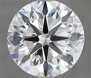 Picture of Natural Diamond 1.70 Carats, Round with Excellent Cut, G Color, IF Clarity and Certified by IGI