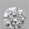 Natural Diamond 0.51 Carats, Round with Good Cut, F Color, SI2 Clarity and Certified by GIA