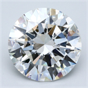 Natural Diamond 6.17 Carats, Round with Excellent Cut, F Color, VS2 Clarity and Certified by GIA