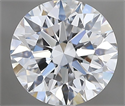 Natural Diamond 1.40 Carats, Round with Excellent Cut, D Color, VVS1 Clarity and Certified by GIA