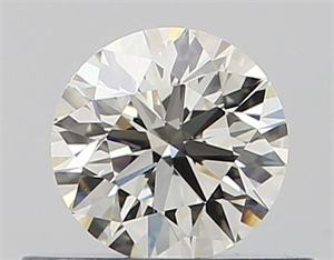 Picture of Natural Diamond 0.40 Carats, Round with Excellent Cut, K Color, VVS2 Clarity and Certified by GIA