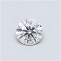 Natural Diamond 0.41 Carats, Round with Excellent Cut, F Color, SI2 Clarity and Certified by GIA