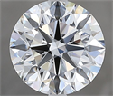 Natural Diamond 1.90 Carats, Round with Excellent Cut, F Color, VVS2 Clarity and Certified by GIA